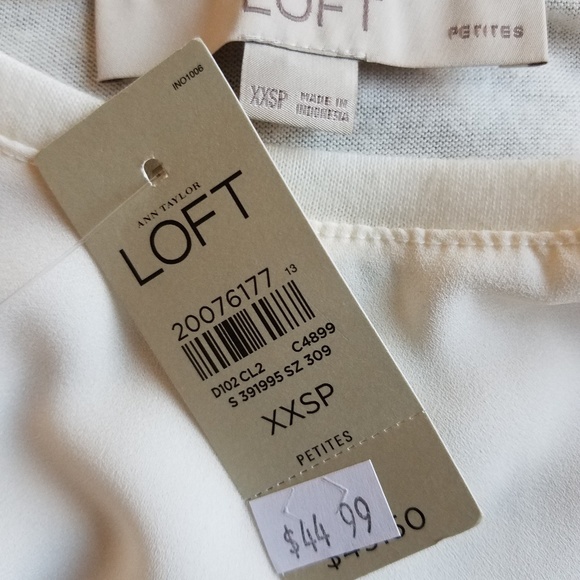 NWT! Bodycon Loft Top Cream size XXSP - Picture 7 of 9
